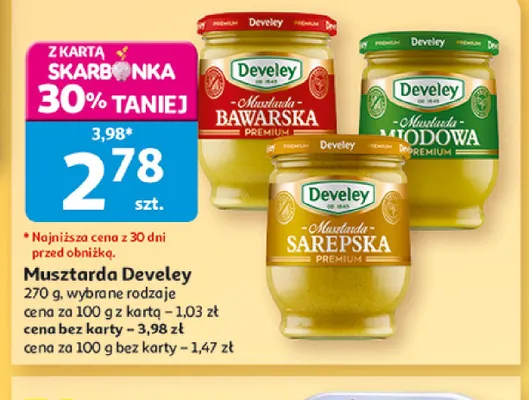 Musztarda sarepska Develey promocja w Auchan