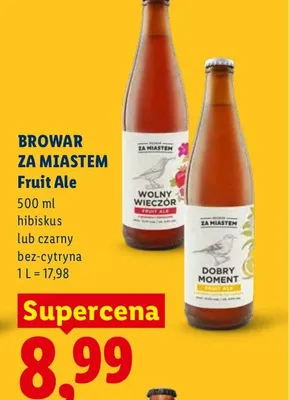 Piwo Browar Za Miastem Fruit Ale czarny bez-cytryna promocja w Lidl