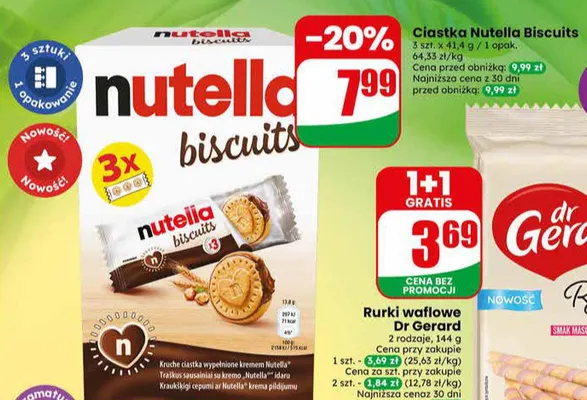 Ciastka Nutella Biscuits promocja w Dino