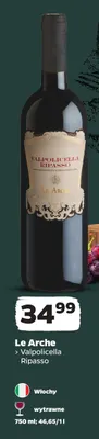 Wino czerwone Le Arche Valpolicella Ripasso promocja w Netto