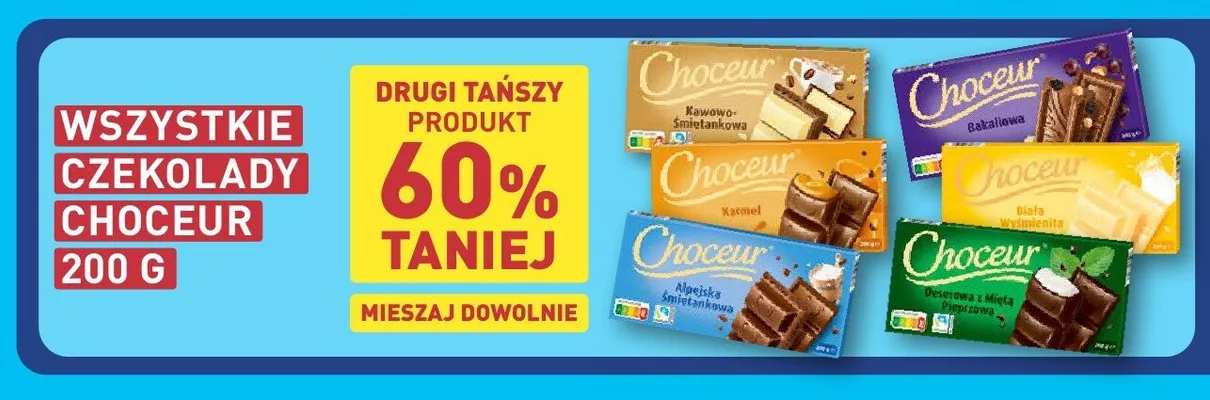 Czekolada Choceur Alpejska Śmietankowa promocja w Aldi