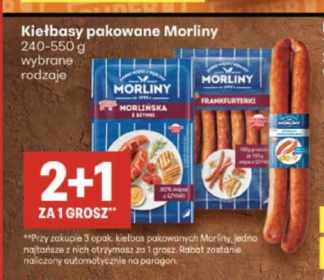 Kiełbasa Morlińska z szynki Morliny promocja w Delikatesy Centrum