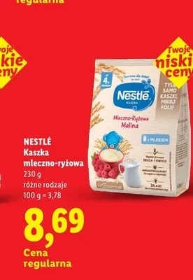 Kaszka mleczno-ryżowa Nestlé Malina promocja w Lidl