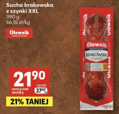 Sucha krakowska z szynki XXL promocja w Delikatesy Centrum