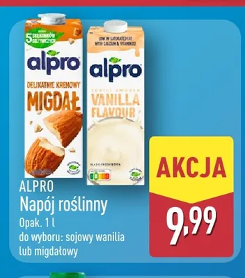 Napój roślinny migdałowy Alpro promocja w Aldi