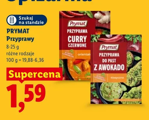 Przyprawa curry czerwone Prymat promocja w Lidl