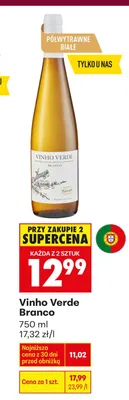 Wino białe półwytrawne vinho verde branco promocja w Biedronka