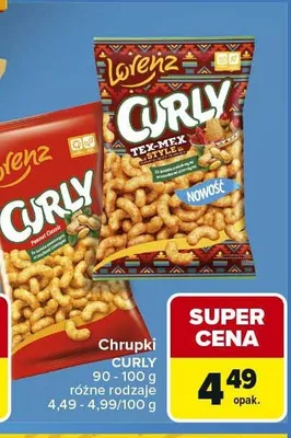 Chrupki Curly Lorenz Tex-Mex Style promocja w Carrefour