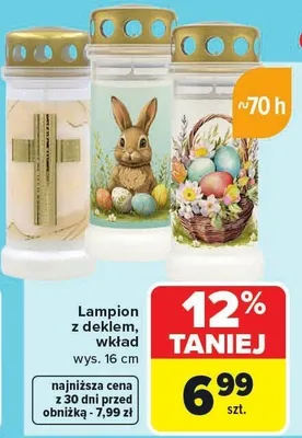 Lampion z deklem, wkład promocja w Carrefour Market