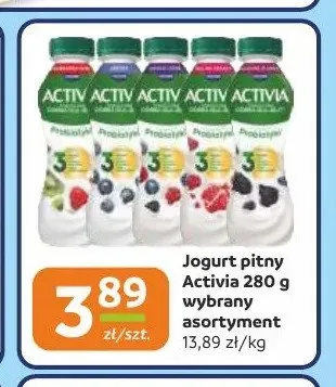 Jogurt pitny Activia jagoda borówka promocja w Gama