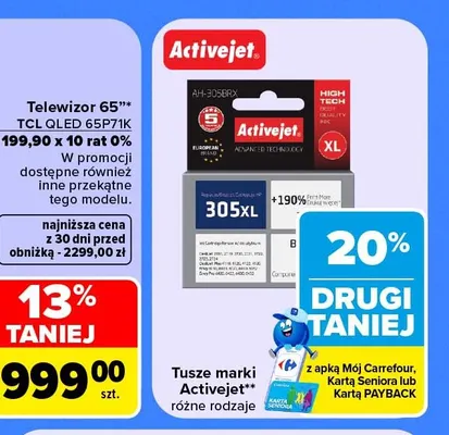 Tusze marki Activejet promocja w Carrefour