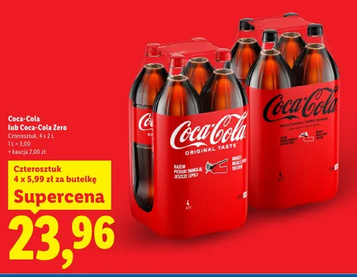 Napój gazowany Coca-Cola promocja w Lidl