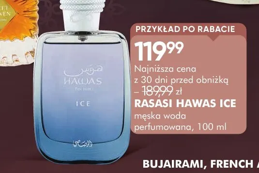 Męska woda perfumowana Rasasi Hawas Ice promocja w Super-Pharm