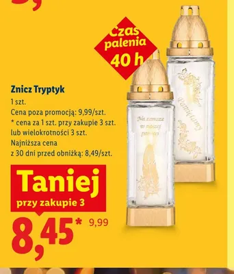 Znicz Tryptyk promocja w Lidl