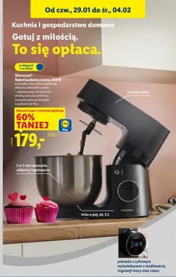Robot kuchenny czarny 600 W promocja w Lidl