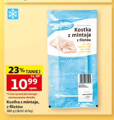Kostka z mintaja z filetów Seacon promocja w Auchan