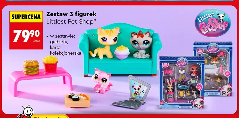 Zestaw 3 figurek Littlest Pet Shop promocja w Biedronka