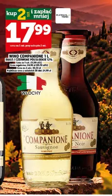 Wino czerwone Companione półsłodkie promocja w TOPAZ