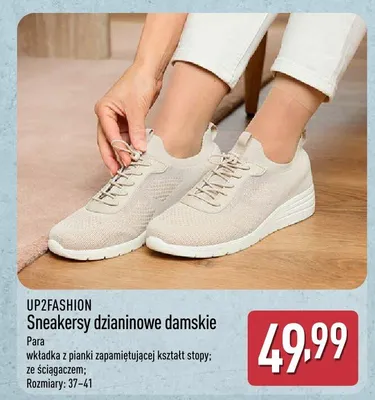 Sneakersy dzianinowe damskie promocja w Aldi