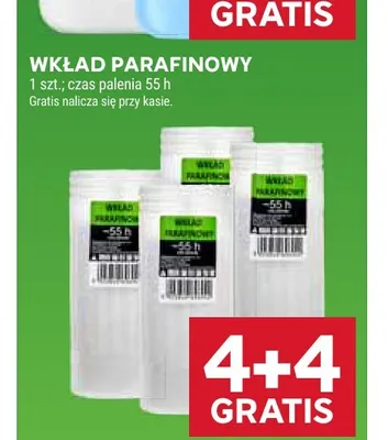 Wkład parafinowy czas palenia 55h promocja w Stokrotka