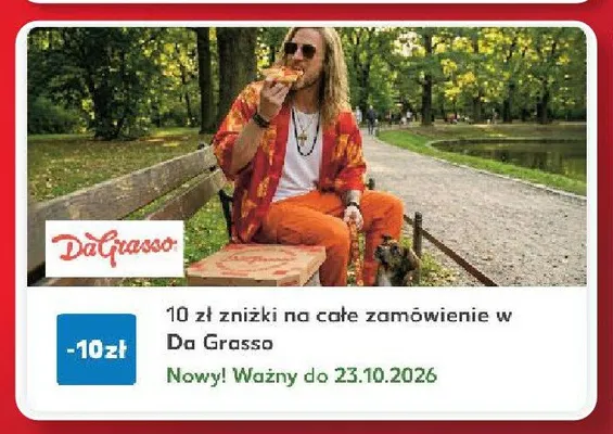 Zniżka 10 zł na całe zamówienie Da Grasso promocja w Kaufland