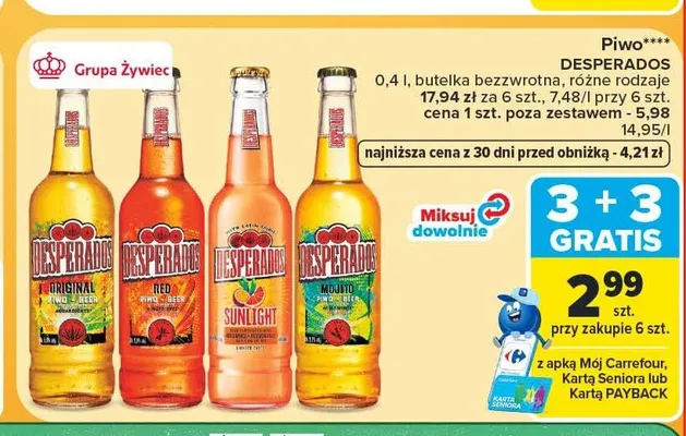 Piwo Desperados Mojito promocja w Carrefour