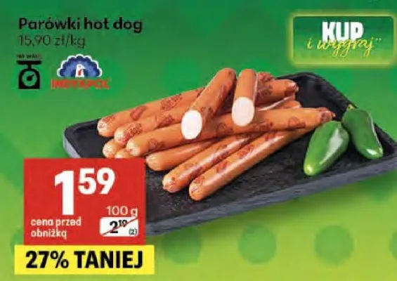 Parówki hot dog promocja w Delikatesy Centrum