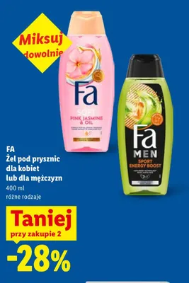 Żel pod prysznic dla kobiet Fa Soft Pink Jasmine & Oil promocja w Lidl