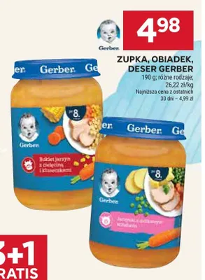 Obiadek bukiet jarzyn z cielęciną i kluseczkami Gerber promocja w Stokrotka