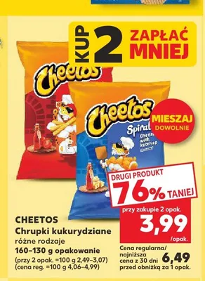 Chrupki kukurydziane Cheetos o smaku sera promocja w Kaufland