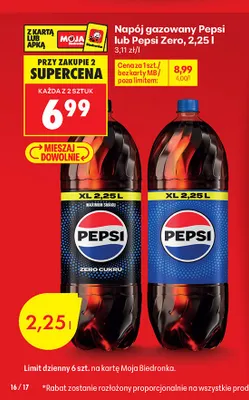 Napój gazowany Pepsi promocja w Biedronka