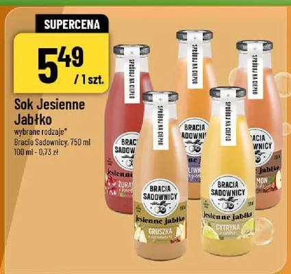 Sok Jesienne Jabłko wybrane rodzaje Bracia Sadownicy promocja w POLOmarket