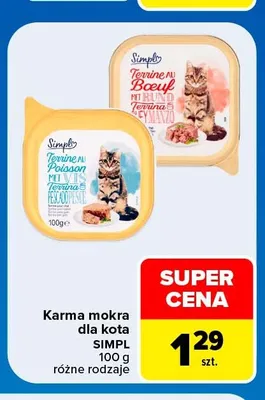 Karma mokra dla kota SIMPL promocja w Carrefour Market
