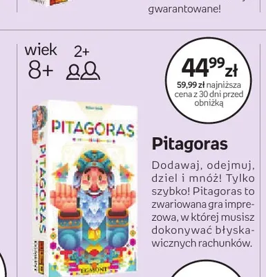 Gra planszowa Pitagoras Egmont promocja w Empik