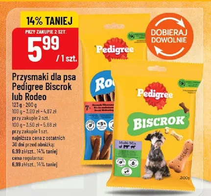 Przysmaki dla psa Pedigree Biscrok promocja w POLOmarket