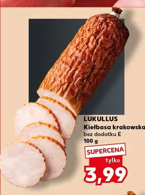 Kiełbasa krakowska bez dodatku E Lukullus promocja w Kaufland