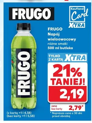 Napój wieloowocowy Frugo Zielone promocja w Kaufland