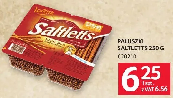 Paluszki Saltletts 250g promocja w Selgros
