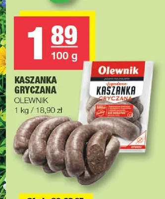 Kaszanka gryczana Olewnik promocja w SPAR
