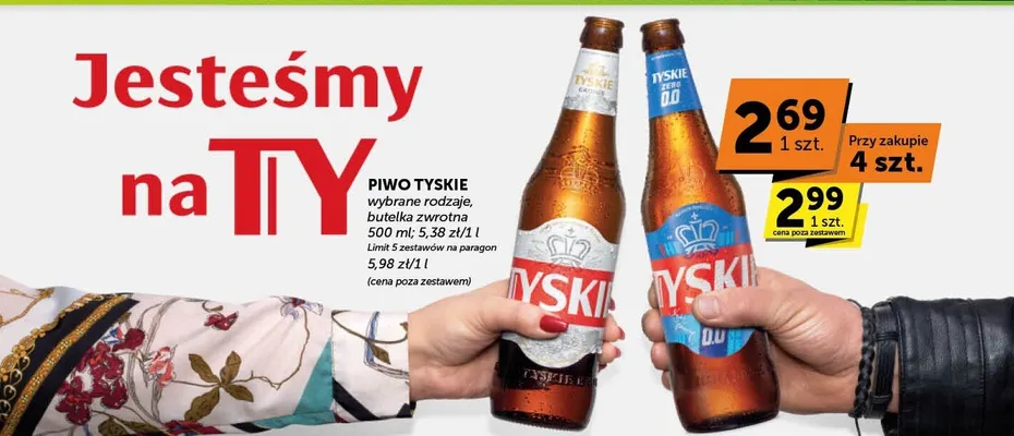 Piwo Tyskie różne rodzaje promocja w Groszek