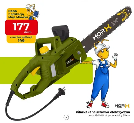 Pilarka łańcuchowa elektryczna Horx promocja w PSB Mrówka