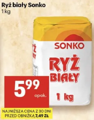 Ryż biały Sonko promocja w Delikatesy Centrum