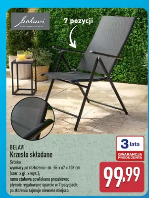 Krzesło składane promocja w Aldi