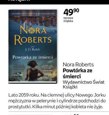 Książka Powtórka ze śmierci Nora Roberts promocja w Empik