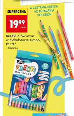 Kredki ołówkowe wielokolorowe Jumbo LOOZZ promocja w Biedronka