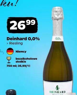 Wino bezalkoholowe Deinhard Riesling promocja w Netto