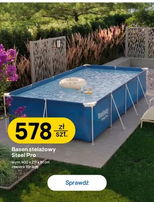Basen stelażowy Bestway Steel Pro promocja w Castorama