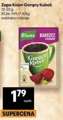 Zupa gorący kubek barszcz czerwony promocja w Delikatesy Centrum