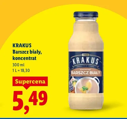 Barszcz biały koncentrat promocja w Lidl