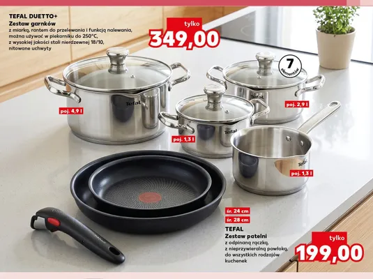Zestaw patelni Tefal promocja w Kaufland